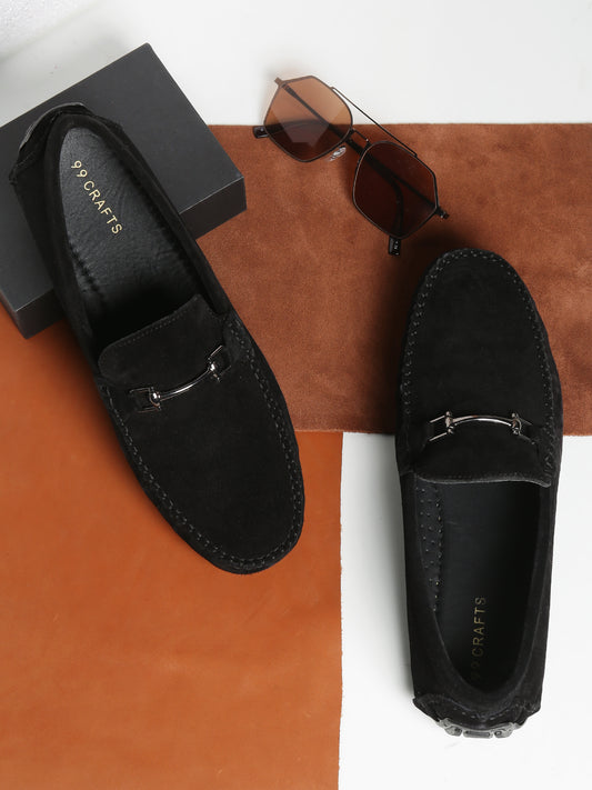 99Crafts Premium Quality Italian Imported Sude Leather Handmade Driving loafers For Men