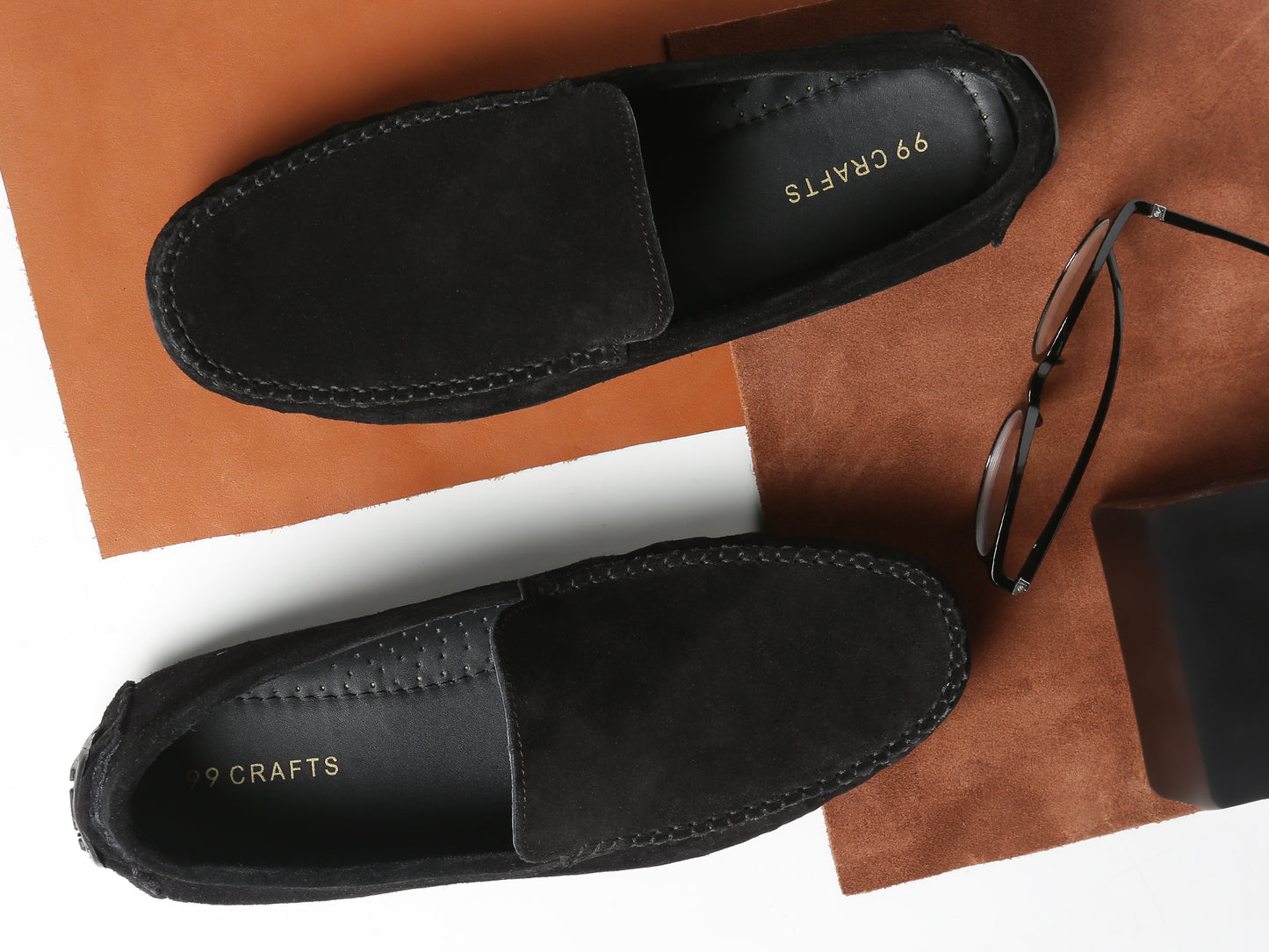 99Crafts Premium Quality Italian Imported Sude Leather Handmade Driving loafers For Men