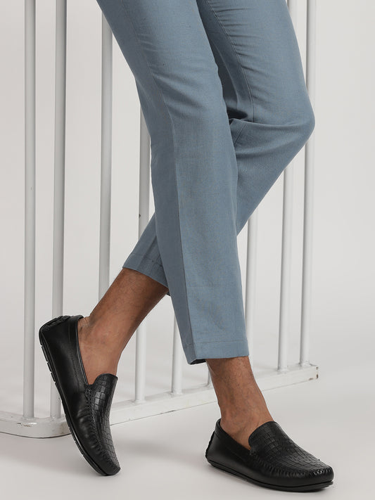 99Crafts Premium Quality European Full Grain Genuine Leather Handmade Driving loafers With Croco Prints For Men