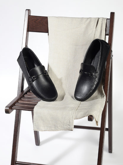 99Crafts Premium Quality European Full Grain Leather Handmade Driving loafers With Buckle Ancent For Men