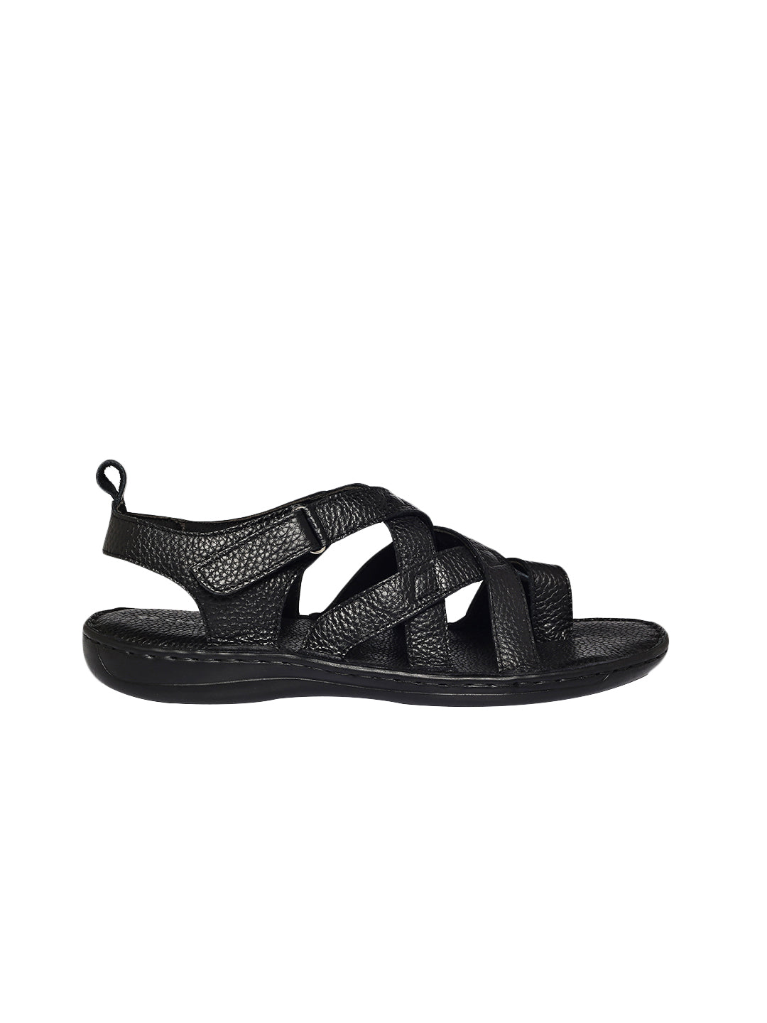 99Crafts Premium European Milled Leather Multi-Strap Sandals with Ortholite Footbed & Velcro Closure