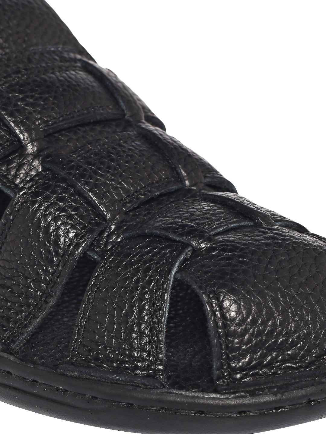 99Crafts Premium European Milled Leather Sandals | Hand-Stitched Sole | Ortholite Footbed | Velcro Closure