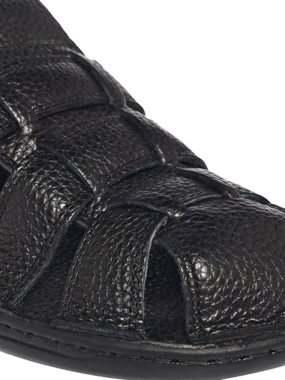 99Crafts Premium European Milled Leather Sandals | Hand-Stitched Sole | Ortholite Footbed | Velcro Closure