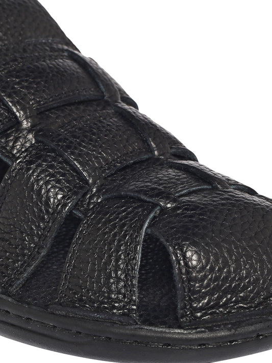 99Crafts Premium European Milled Leather Sandals | Hand-Stitched Sole | Ortholite Footbed | Velcro Closure