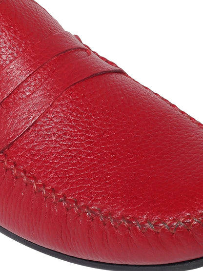 99Crafts Premium Quality European Full-Grain Milled Leather Handmade Driving loafers With Penicut Saddle For Men