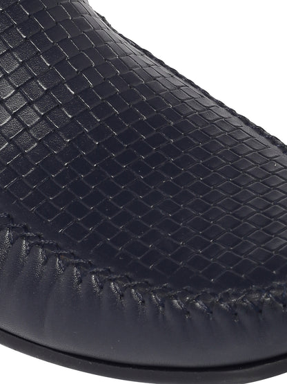 99Crafts Premium Quality European Full Grain Genuine Leather Handmade Driving loafers With Mesh Prints For Men