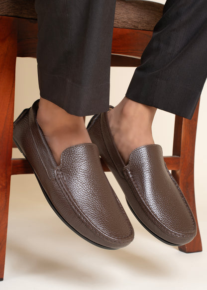 99Crafts Premium Quality European Full-Grain Milled Leather Handmade Driving loafers For Men