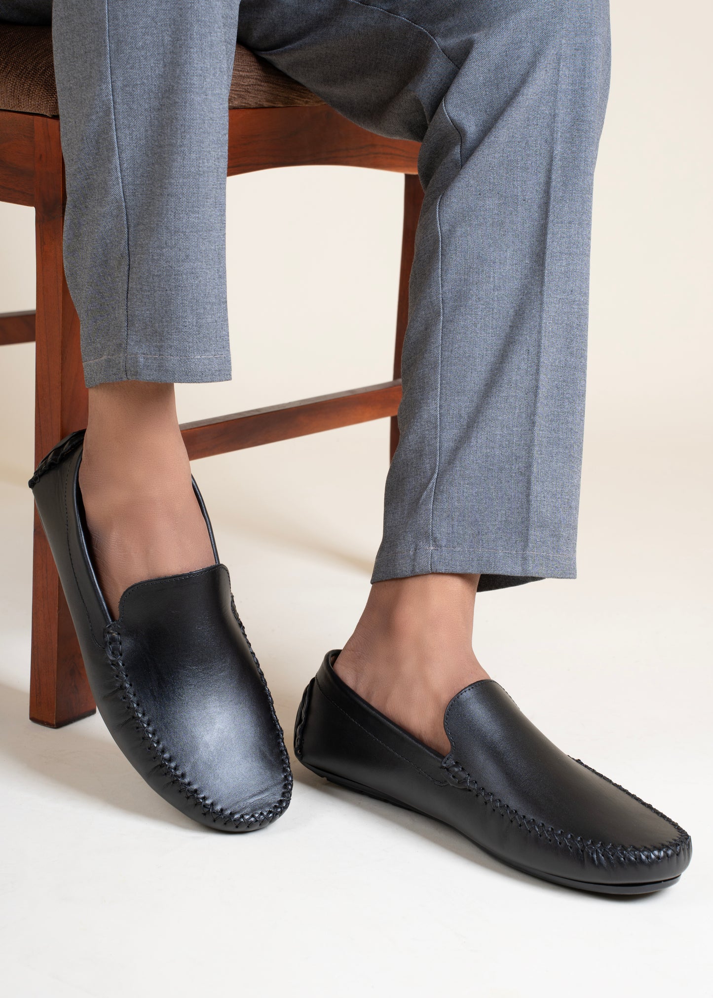 99Crafts Premium Quality European Full Grain Leather Handmade Driving loafers For Men