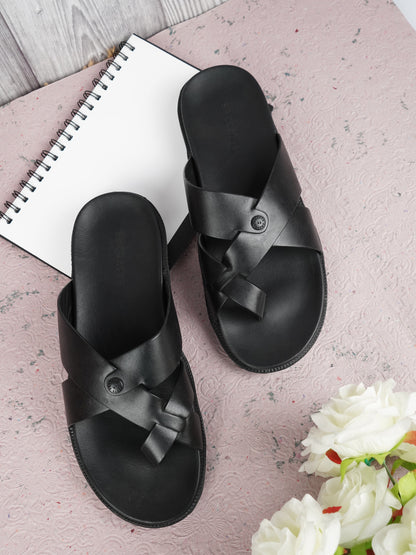 99Crafts Italian Full-Grain Leather Multi-Strap Comfort Sandal | Ortholite Memory Cushion & Arch-Flex Support