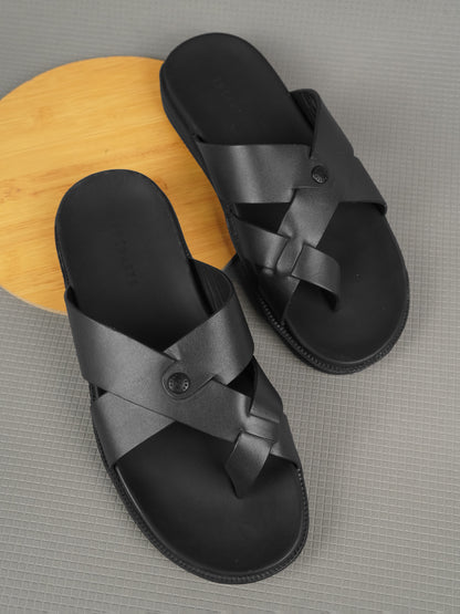 99Crafts Italian Full-Grain Leather Multi-Strap Comfort Sandal | Ortholite Memory Cushion & Arch-Flex Support