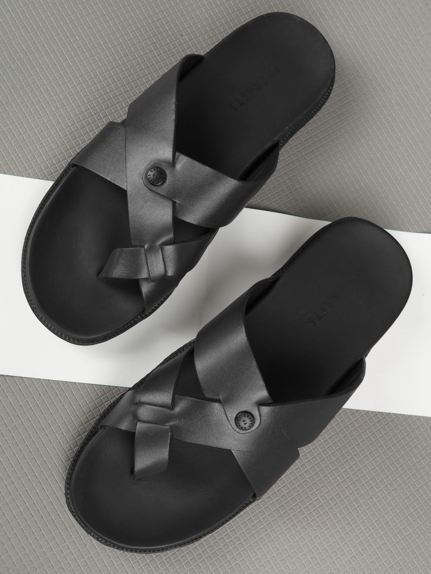 99Crafts Italian Full-Grain Leather Multi-Strap Comfort Sandal | Ortholite Memory Cushion & Arch-Flex Support