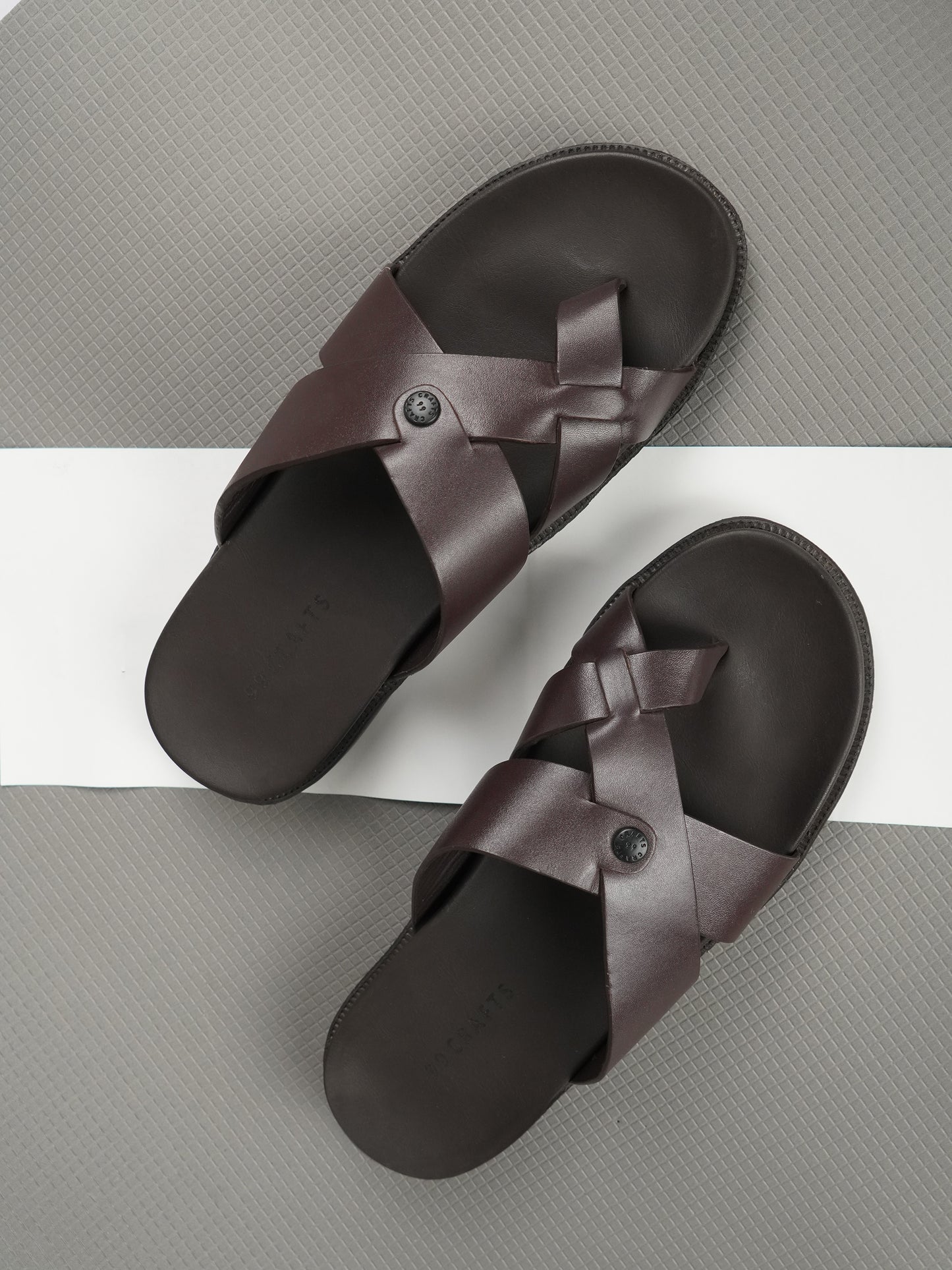 99Crafts Italian Full-Grain Leather Multi-Strap Comfort Sandal | Ortholite Memory Cushion & Arch-Flex Support