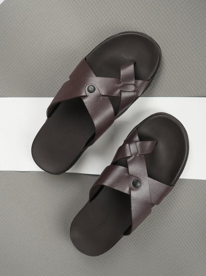 99Crafts Italian Full-Grain Leather Multi-Strap Comfort Sandal | Ortholite Memory Cushion & Arch-Flex Support