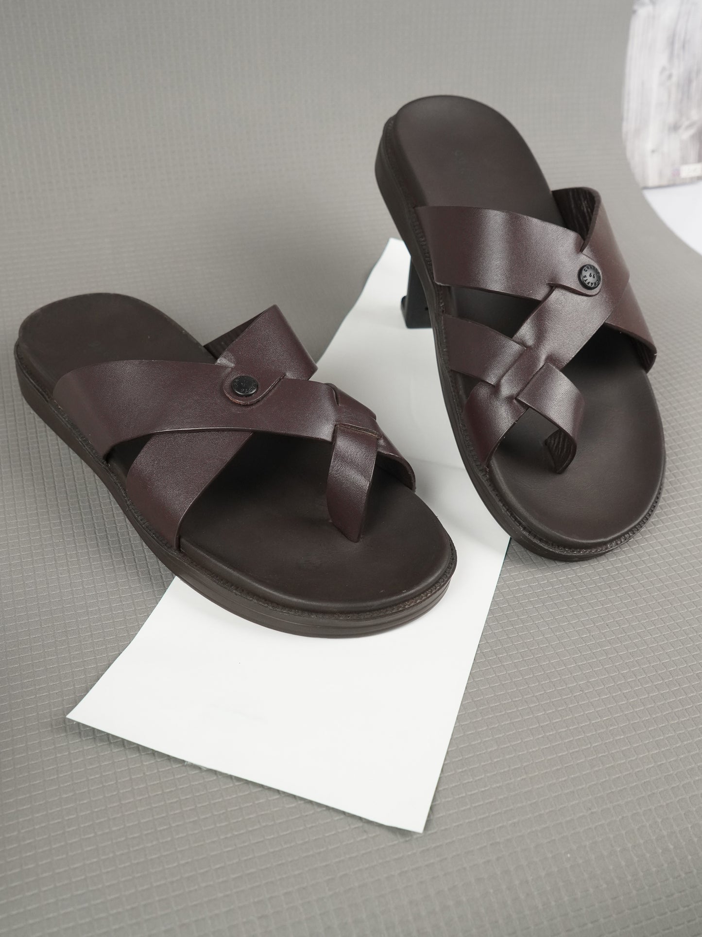 99Crafts Italian Full-Grain Leather Multi-Strap Comfort Sandal | Ortholite Memory Cushion & Arch-Flex Support