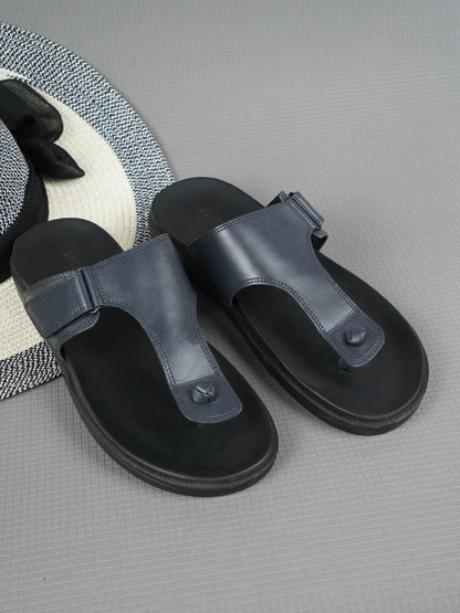 99Crafts Luxe Italian Full-Grain Leather T-Strap Sandal | Ultra-Soft Ortholite Memory Cushion