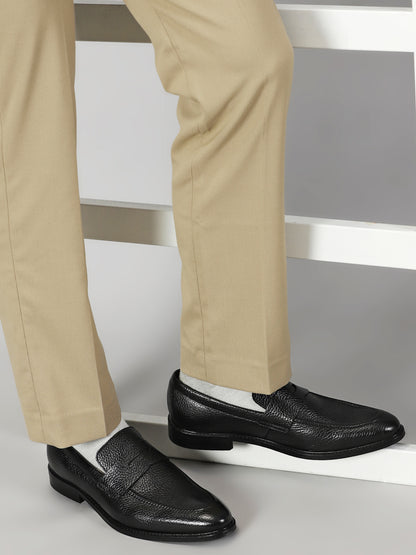 99Crafts Premium Quality European Full-Grain Milled Leather Handmade Moccasin With Penicut Saddle For Men